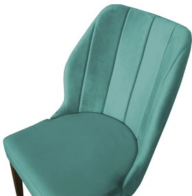 Cadeira De Jantar Safira Suede Azul Tiffany