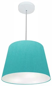 Pendente Cone Azul Turquesa MJ-4155 Para Mesa de Jantar e Estar