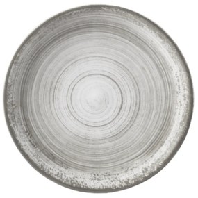 Prato Sobremesa 21Cm Porcelana Schmidt - Dec. Esfera Cinza 2416