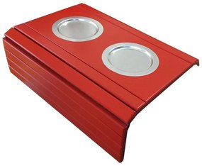 Bandeja Esteira para Braço de Sofá Porta Copo Alumínio Vermelho 5x 41 cm - D'Rossi