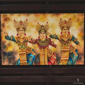 Pintura Étnica Dançarinas Balinesas