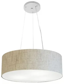 Pendente Cilíndrico Rustico Bege MJ-4184 Para Mesa de Jantar e Estar
