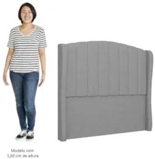 Cabeceira Casal Cama Box 140cm Glenda Z04 Linho Cinza - Mpozenato