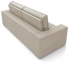 Sofá Retrátil Reclinável 3 Lugares 246cm Vick M22 Suede Bege - Mpozena