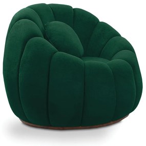 Poltrona Decorativa Orgânica Giratória Cloud Bouclê E03 - D'Rossi - Verde