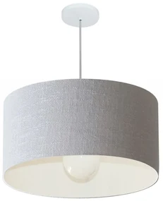 Pendente Cilíndrico Rustico Cinza MJ-4207 Para Mesa de Jantar e Estar