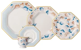 Aparelho Jantar e Chá Porcelana Schmidt 30 Peças - Dec. Jerico