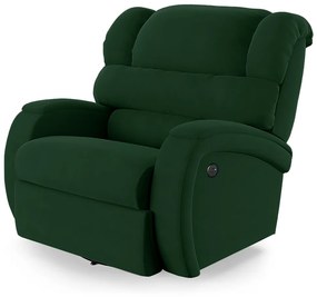 Poltrona do Papai Reclinável Napoli Glider Giratória USB Veludo Verde FH1 - D'Rossi