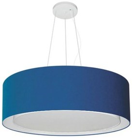 Lustre Pendente Cilíndrico Duplo Vivare Md-4126 Cúpula em Tecido 80x30cm - Bivolt