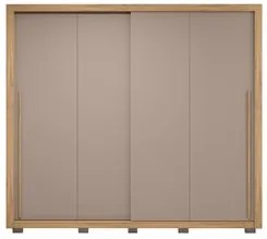 Guarda Roupa Casal 2 Portas de Correr 245cm Praticus Buriti/Fendi - Ca