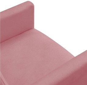 Poltrona Nina Suede Pés Palito Castanho D'Rossi - Rose