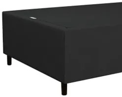 Base para Cama Box Solteiro 88x188cm Hit Z04 Suede Preto - Mpozenato