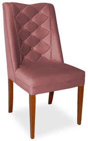 Cadeira de Jantar Micheli Suede Rosê