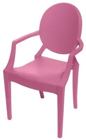 Cadeira Louis Ghost INFANTIL com Braco cor Rosa - 52521 Sun House