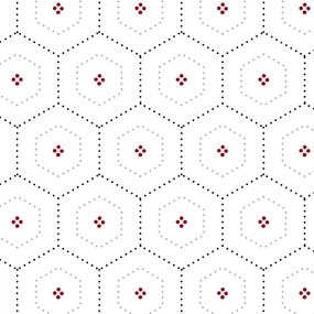 Papel de Parede Lavável Hexagonal Pontilhado Para Cozinha e Banheiro