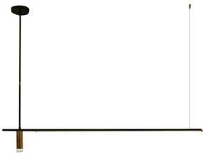Pendente Let 01 Foco 63,9X11,5X119,6Cm Led 32W - Usina 19770/1200 (FN-F - Fendi Fosco, 3000k)