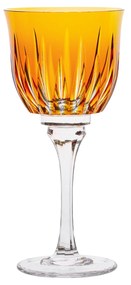 Taça de Cristal Lapidado P/ Vinho Branco 25 Amarelo - 66