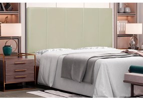 Cabeceira Arizona Para Cama Box King 195 cm Corino - D'Rossi - Bege