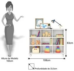 Nicho Organizador com Rodízios Toys 9 Gavetas Q01 Branco - Mpozenato