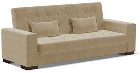 Sofá Cama Casal 3 Lugares 210cm Lisboa Suede  D03 - D'Rossi - Marrom Rato