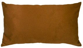 Capa de Almofada Olimpya em Suede Tons Marfim com Ferrugem - Lisa Ferrugem - 60x30cm