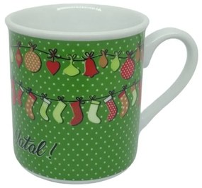 Caneca Natal 250Ml Porcelana Schmidt - Mod. C