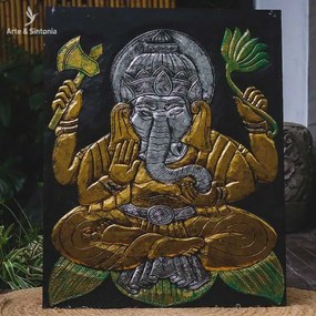 Painel Ganesh em Madeira | Bali