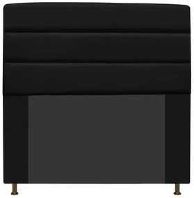 Cabeceira Estofada Turim 160 cm Queen Size Suede Preto - ADJ Decor
