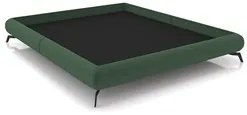 Cama Casal Base Box 138x188cm Pés de Ferro Cold P02 Veludo Verde - Mpo