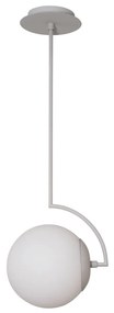 Plafon Allen 20X71,4X24,6Cm 1Xe27 Alumínio E Globo Ø20Cm - Usina 25002... (BT - Branco Texturizado, AMBAR)