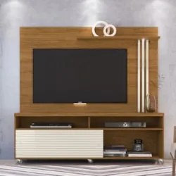 Rack Bancada e Painel Para TV até 65 Pol. Frizz Naturale/Off White - M