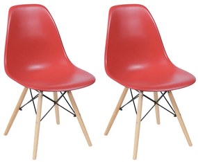 Conjunto 2 Cadeiras Eiffel – Vermelho