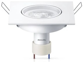 Plafon Led Embutir Quadrado 5W Branco Philips - LED BRANCO FRIO (6500K)