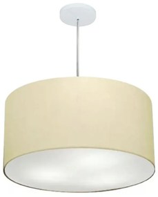 Lustre Pendente Cilíndrico Vivare Md-4215 Cúpula em Tecido 55x30cm - Bivolt