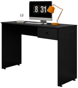Mesa de Computador com 01 Gaveta Dubai Preto - D'Rossi