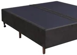 Base Para Cama Box Casal King Size Bipartido 193cm Suede Liso Tower NW