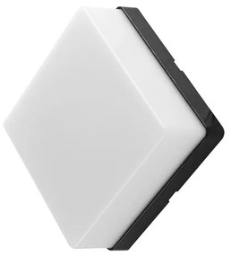 Arandela Led Quadrada Abs 8W 3000K Ip65 Jabuti - PRETO