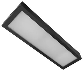 Plafon Led Sobrepor Retangular 27W Preto - LED BRANCO FRIO (6500K)