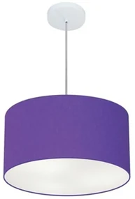 Pendente Cilíndrico Roxo MJ-4099 Para Mesa de Jantar e Estar