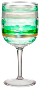 Taça de Acrílico Listras p/ Gin 473 ml Degradê Verde