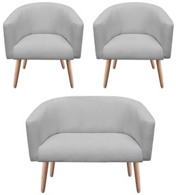 KIT 02 POLTRONAS E 01 NAMORADEIRA STELLA