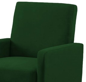 Poltrona Mirella Suede com Rodízios - D'Rossi - Verde