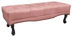 Cabeceira Cama Box Queen 160cm e Recamier Vicenza Veludo Rosa S04 - D'Rossi