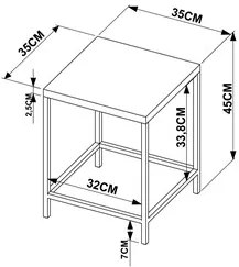 Mesa Para Área Gourmet e 4 Banquetas Baixas Steel Quadra Vermont Base