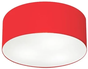 Plafon Para Sala Cilíndrico SL-3013 Cúpula Cor Vermelho