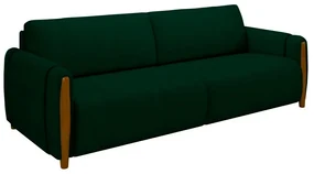 Sofá Decorativo 3 Lugares 223cm Maceió Veludo Verde G45 - Gran Belo