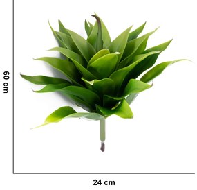 Folha Artificial Agave com Raiz X24 para Arranjos Verde 60 cm F04 - D'Rossi