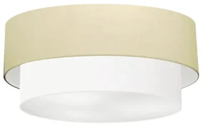 Plafon de Sobrepor Cilíndrico SP-3065 Cúpula Cor Algodão Crú Branco