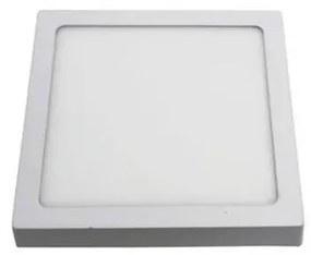 Plafon Led Sobrepor Branco 18W 22X22cm Yamamura - LED BRANCO FRIO (6000K)