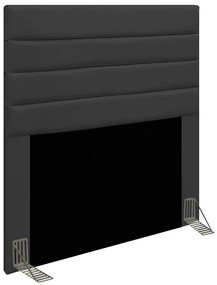 Cabeceira Rubi Para Cama Box Solteiro 90 cm Corino - D'Rossi - Preto